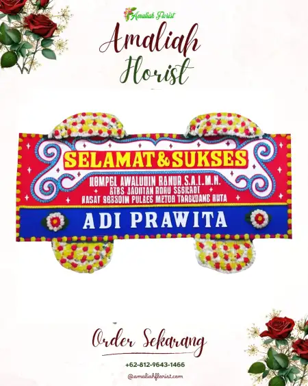 Papan Bunga Ucapan Selamat Menjing